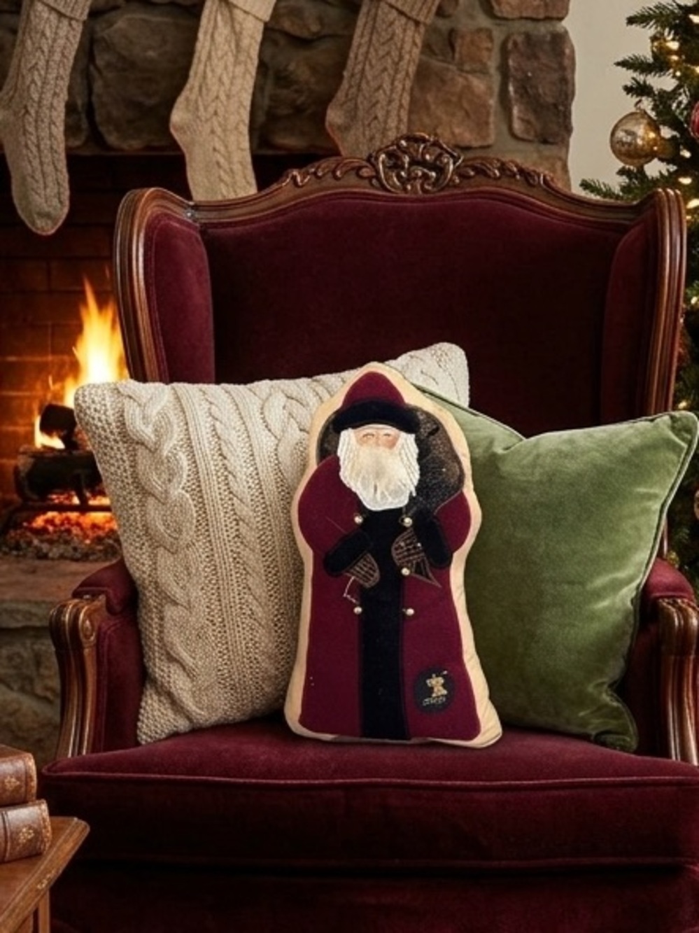 Limited edition Artisan Patti Christmas 1999 Santa Decor Pillow numbered 6/150